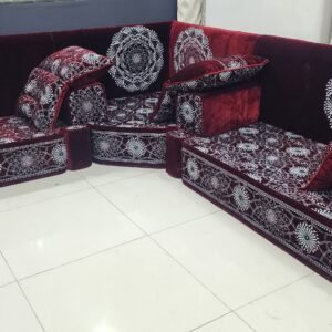 مجلس 25/20  قماش انطاكيا 930 احمر مع رصاصي