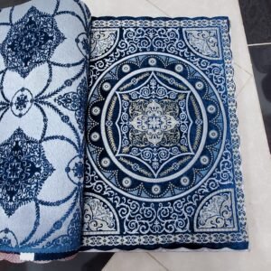 كتلوج قماش اسيل 370 - شاشة, كحلي مع بيج